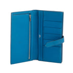 Bleu Izmir Epsom Leather Bearn Gusset Wallet w/ Box