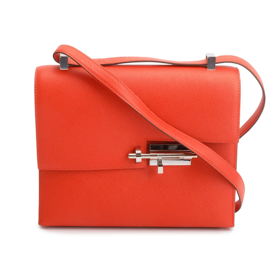 Rouge Tomate Epsom Leather Verrou 23