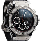2024 Stainless Steel &amp; Titanium Diamond Bezel Big Bang 41 MM Automatic Chronograph Watch w/ Box