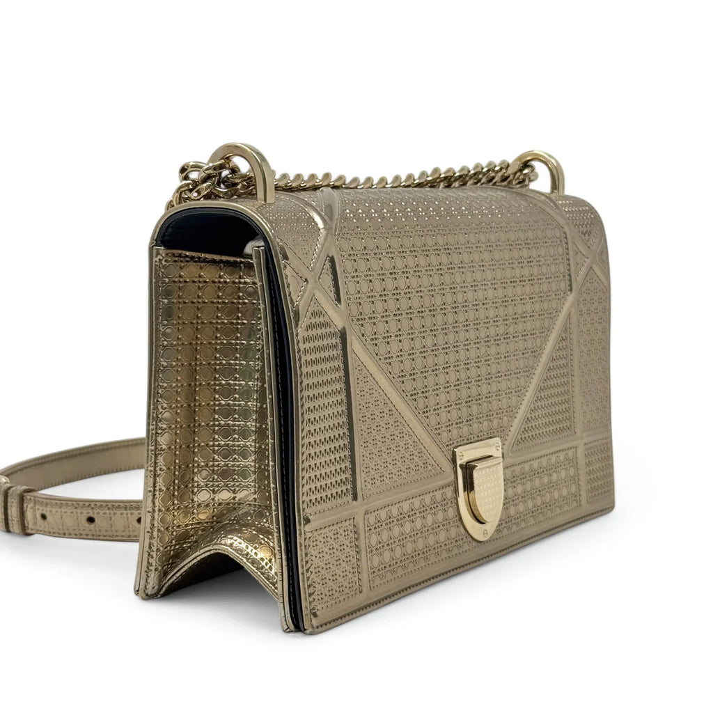 Dior Gold Medium Diorama Flap Coeur Cult Core
