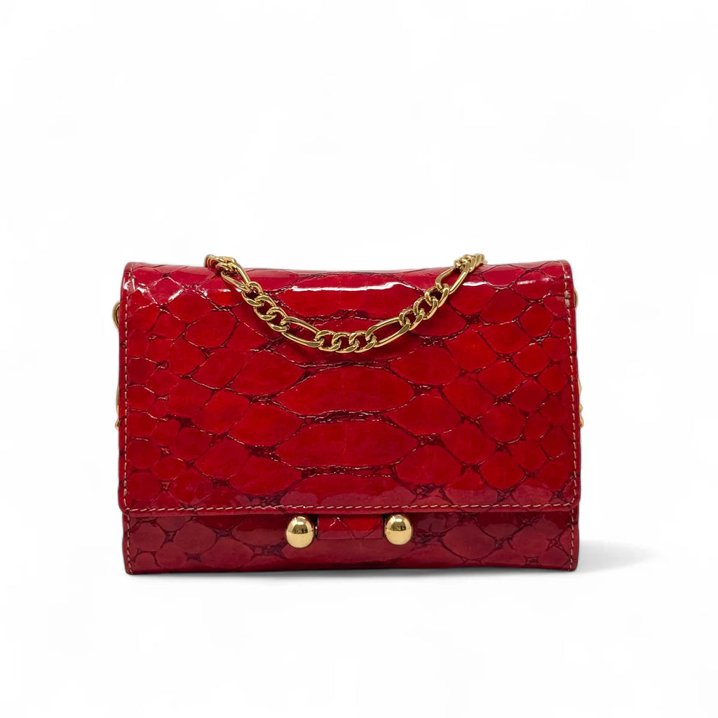 MCM Red Python Wallet on Chain Coeur Cult Core