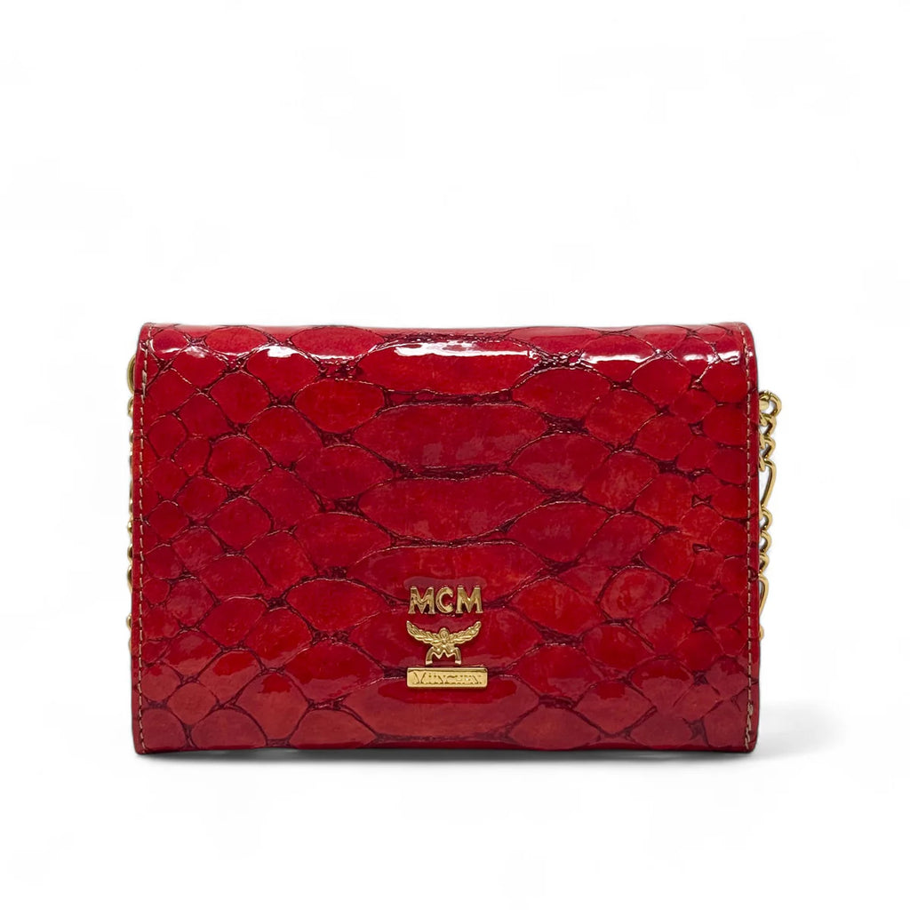 MCM Red Python Wallet on Chain Coeur Cult Core
