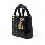 Dior Black Patent Mini Lady Dior Coeur Cult Core