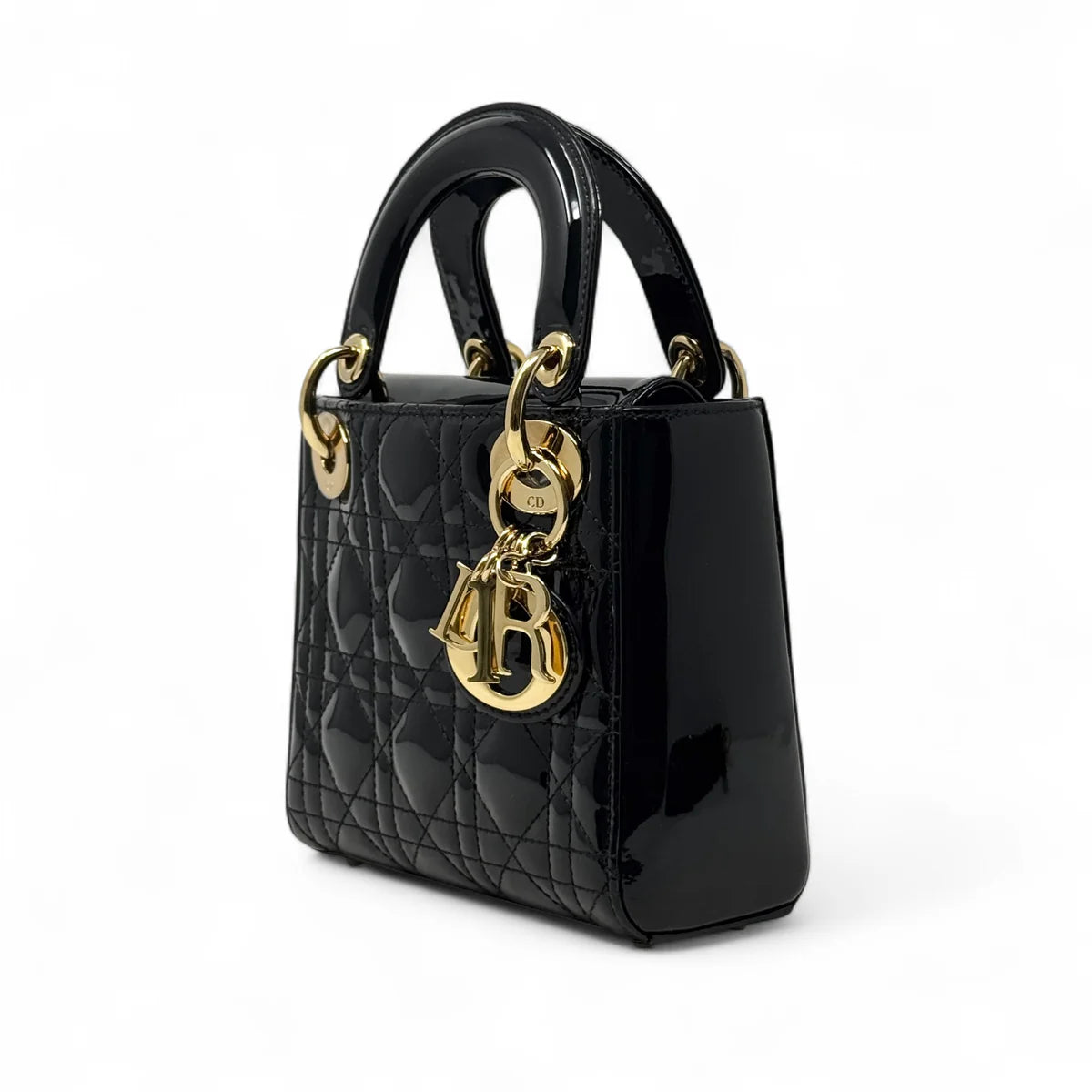 Dior Black Patent Mini Lady Dior Coeur Cult Core