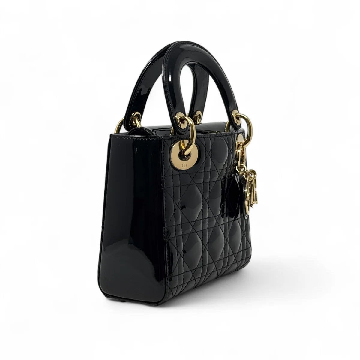 Dior Black Patent Mini Lady Dior Coeur Cult Core