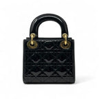 Dior Black Patent Mini Lady Dior Coeur Cult Core