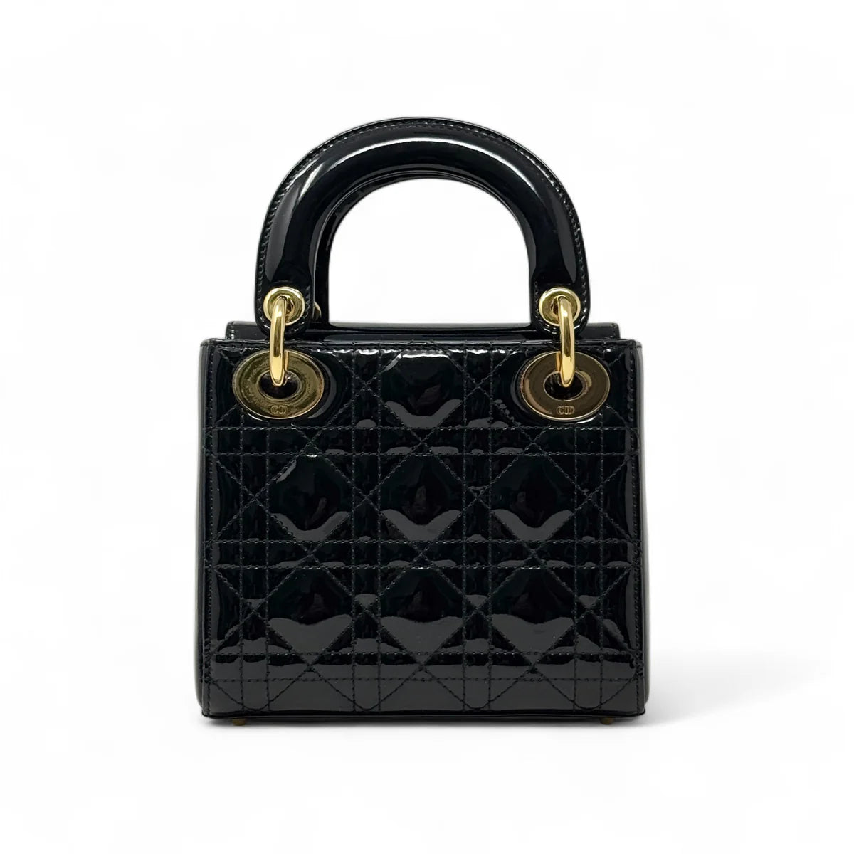 Dior Black Patent Mini Lady Dior Coeur Cult Core
