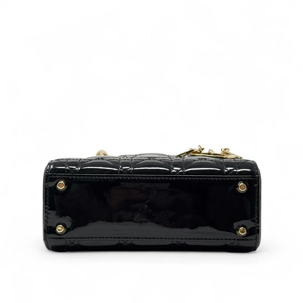 Dior Black Patent Mini Lady Dior Coeur Cult Core