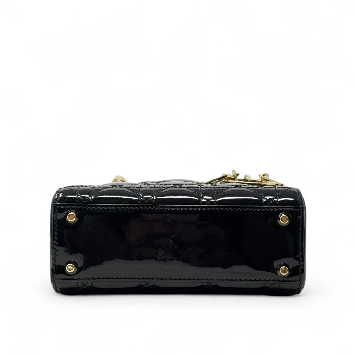 Dior Black Patent Mini Lady Dior Coeur Cult Core
