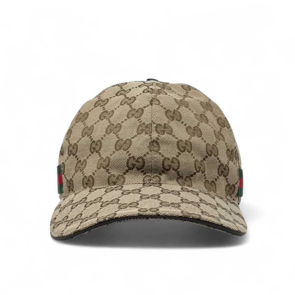 Gucci Brown GG Web Baseball Cap Coeur Cult Core