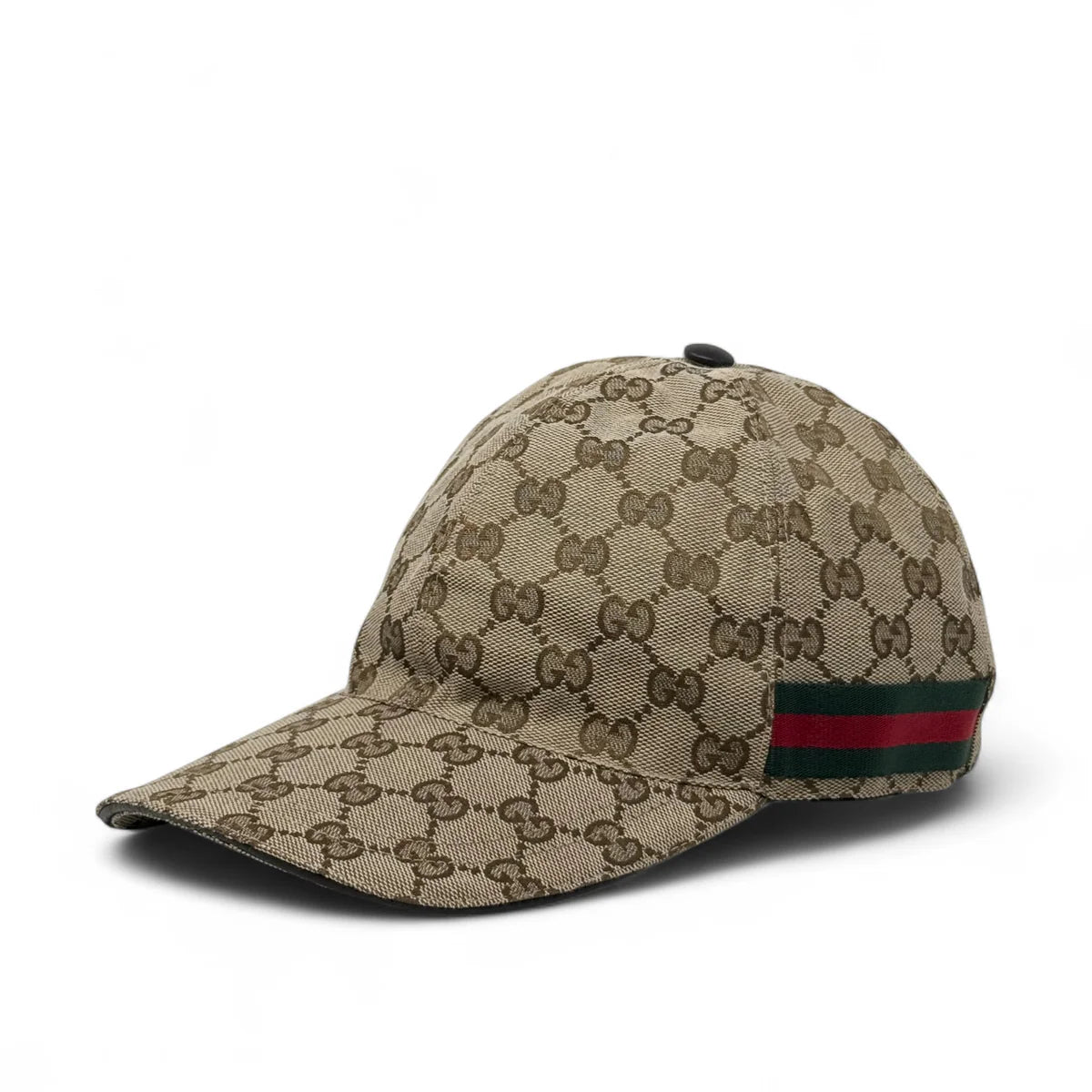 Gucci Brown GG Web Baseball Cap Coeur Cult Core