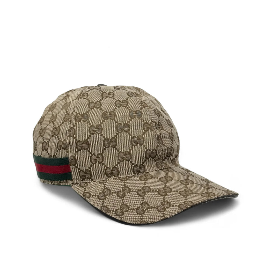 Gucci Brown GG Web Baseball Cap Coeur Cult Core