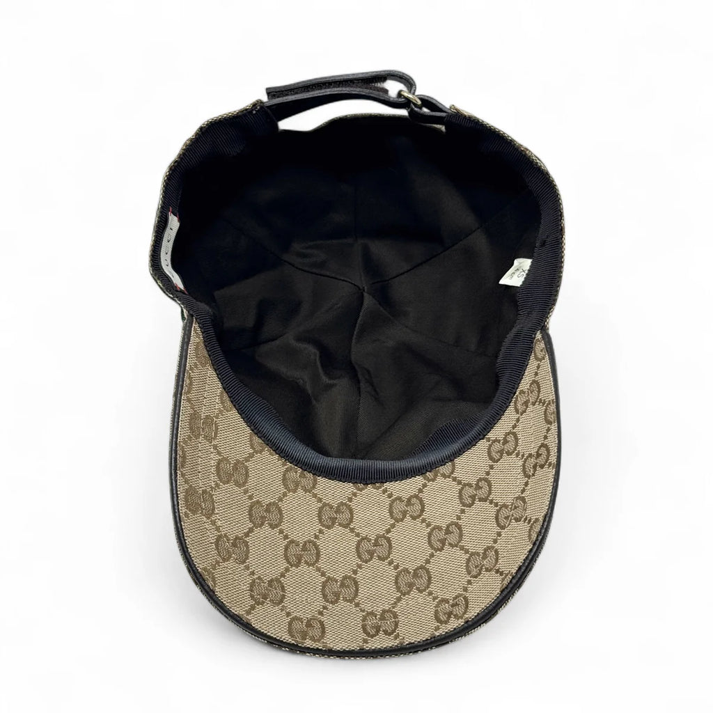 Gucci Brown GG Web Baseball Cap Coeur Cult Core