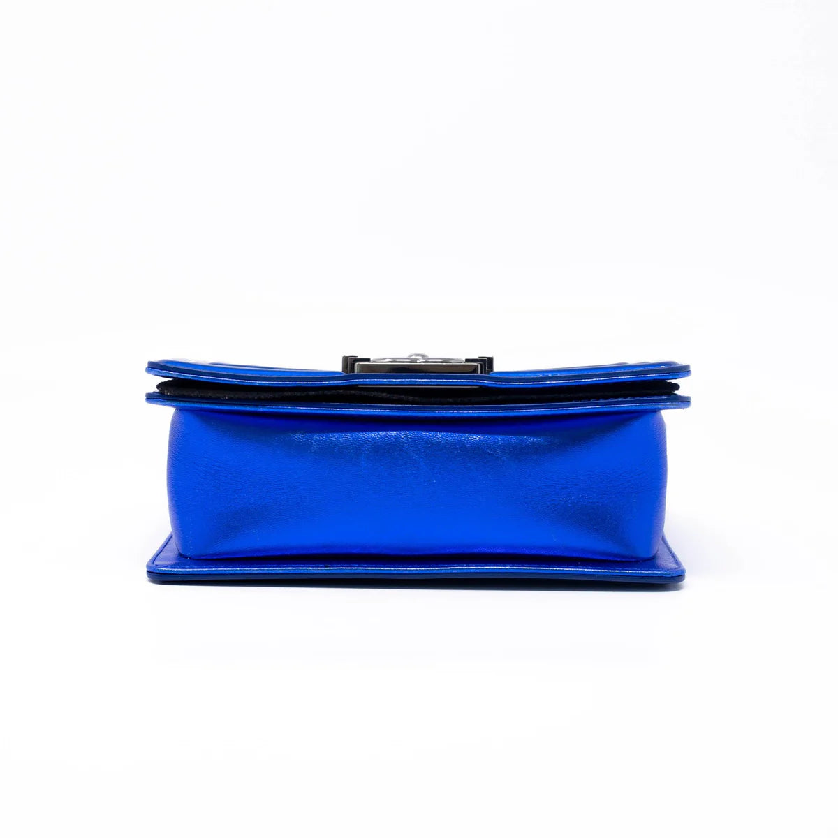 Chanel Blue Patent Small Boy Bag Coeur Cult Core