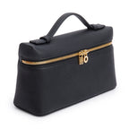 2025 Black Grained Calfskin Leather Extra Pocket L19 Pouch w/ Strap, Box &amp; Receipt