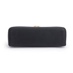 2025 Black Grained Calfskin Leather Extra Pocket L19 Pouch w/ Strap, Box &amp; Receipt