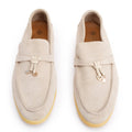 Taupe Suede Summer Charms Walk Loafers, Size 40