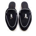 Black Suede Summer Charms Walk Mules, Size 37.5 w/ Box