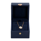 18k Rose Gold &amp; White Mother of Pearl Color Blossom Sun Pendant Necklace w/ Box