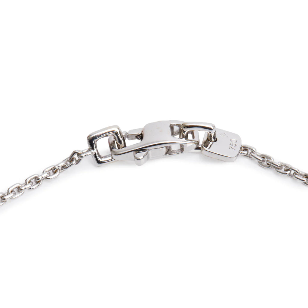 18k White Gold Pave Diamond Heart Locket Pendant Necklace