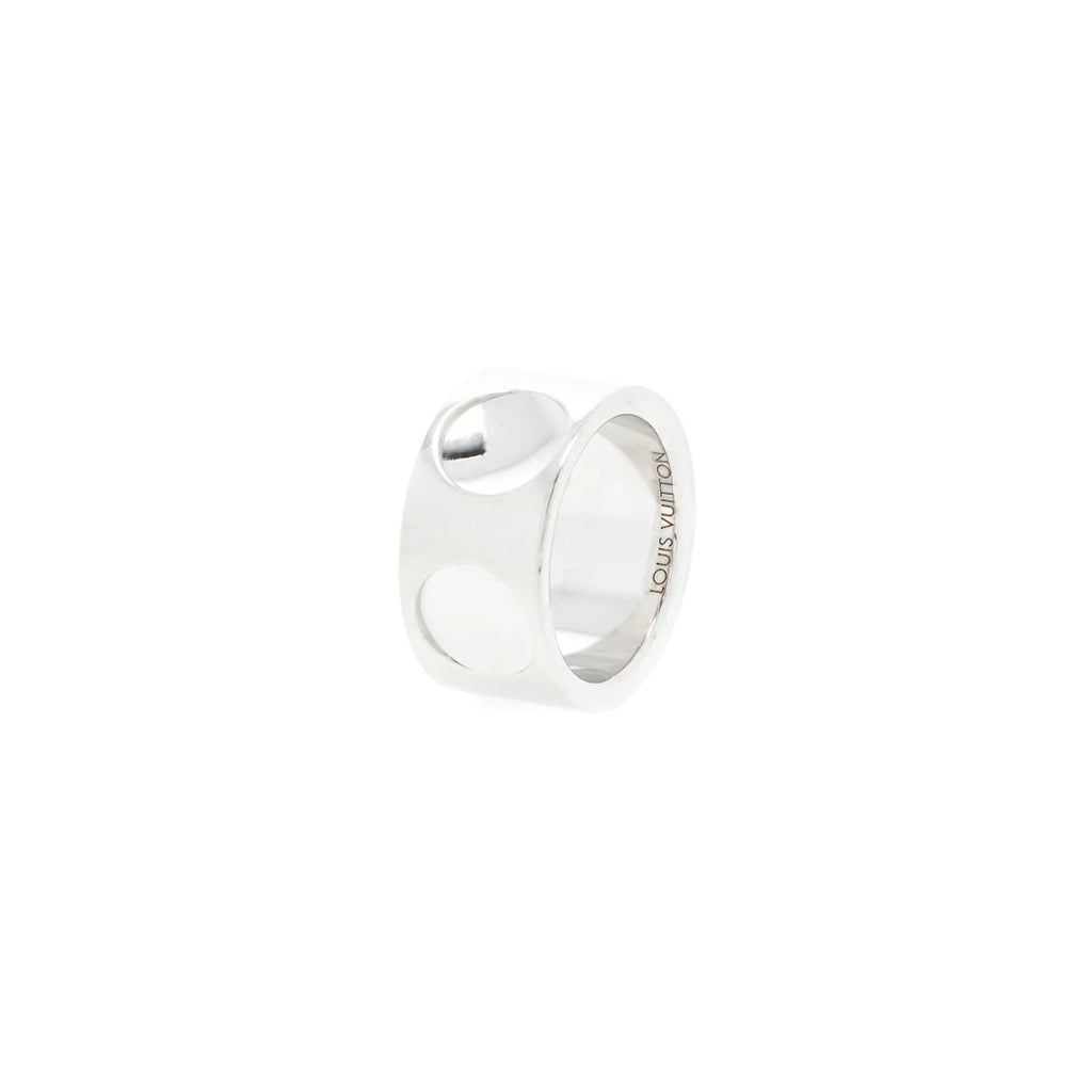 18k White Gold Wide Empreinte Ring