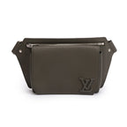2022 Green Grained Calfskin Aerogram Takeoff Sling Bag w/ Box