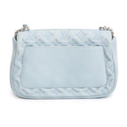 Blue Lambskin Mama Broderie Bag