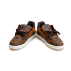 Brown Monogram Canvas Suede Calf LV Trainer Sneakers, Size 6 w/ Box &amp; Receipt