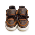 Brown Monogram Canvas Suede Calf LV Trainer Sneakers, Size 6 w/ Box &amp; Receipt