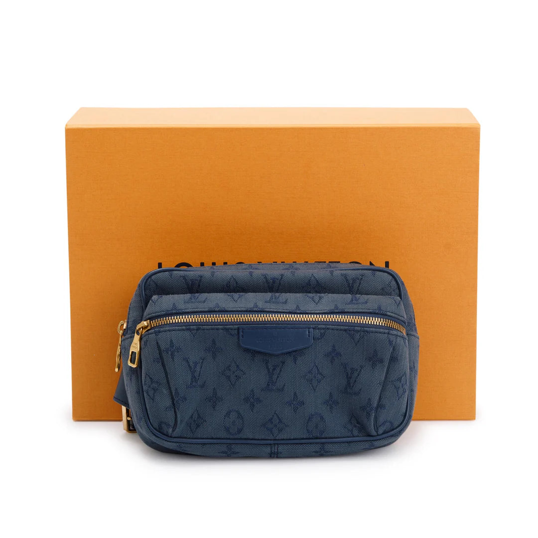Denim Monogram Outdoor Bumbag w/ Box