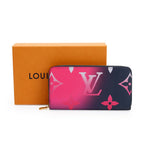 Giant Midnight Fuchsia Monogram Spring in the City Zippy Wallet w/ Box