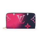 Giant Midnight Fuchsia Monogram Spring in the City Zippy Wallet w/ Box