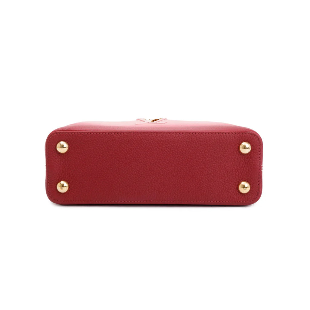 Pink Ombre Calfskin Leather Capucines BB w/ Strap