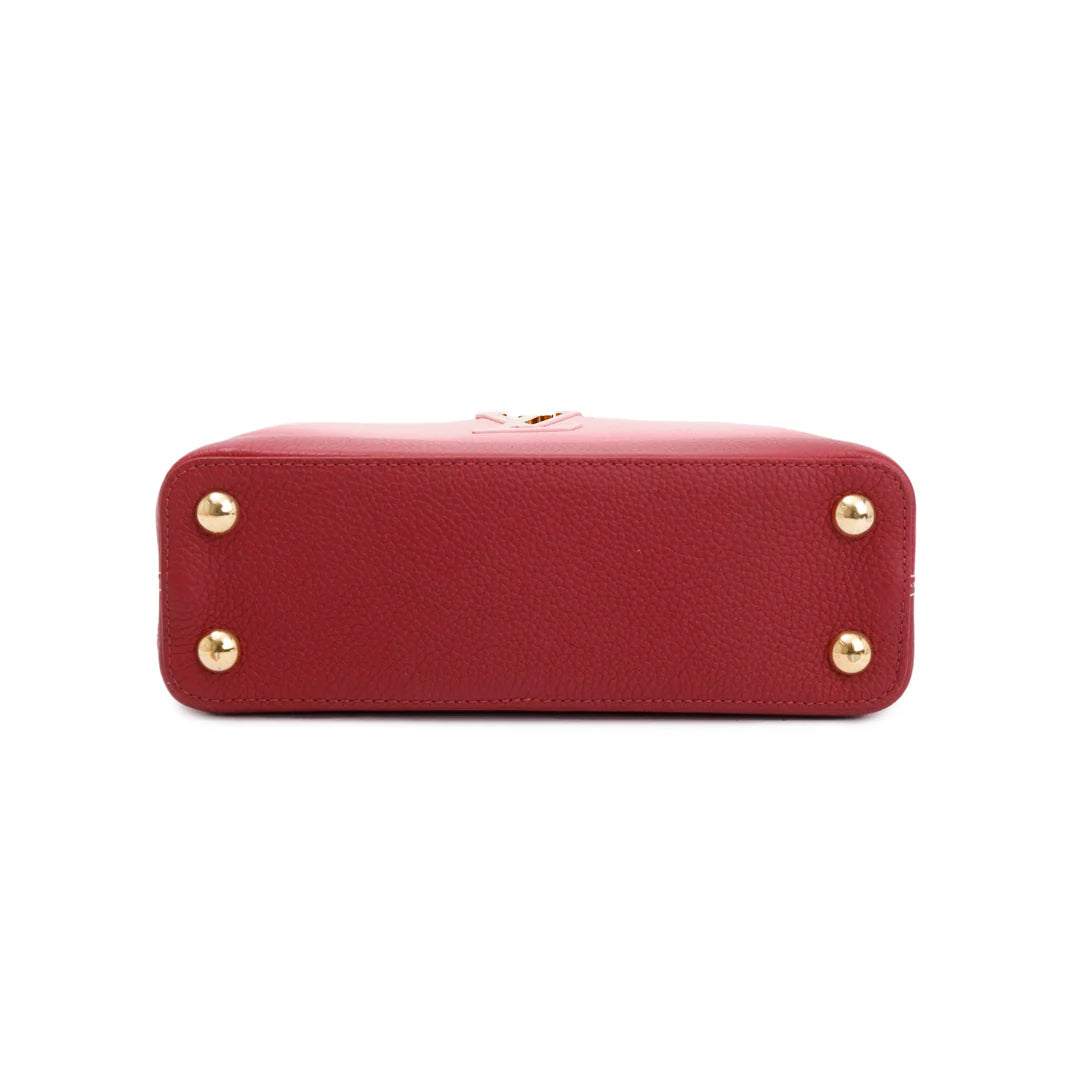 Pink Ombre Calfskin Leather Capucines BB w/ Strap