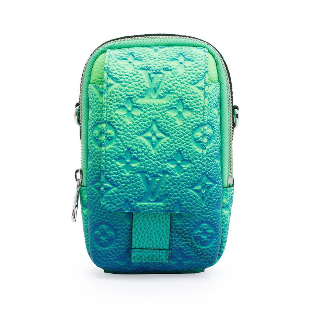 Taurillon Monogram Illusion Double Phone Pouch with box