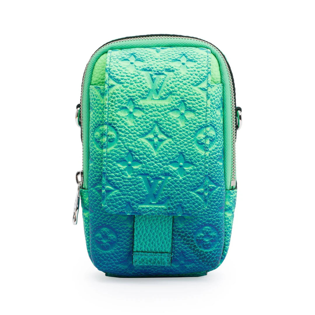 Taurillon Monogram Illusion Double Phone Pouch with box