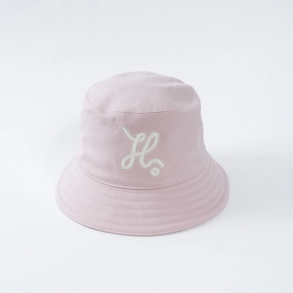 Hermes Pink Bucket Hat with Embroidered Logo Size 57 Coeur Cult Core