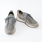 Brunello Cucinelli Grey Knit Sneakers Size 37 Coeur Cult Core
