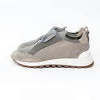 Brunello Cucinelli Grey Knit Sneakers Size 37 Coeur Cult Core