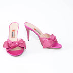 Gucci Pink Sequin Slip on Mules with Bow Size 40 Coeur Cult Core
