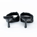 Prada Black Satin Flower Sandals Size 36.5 Coeur Cult Core