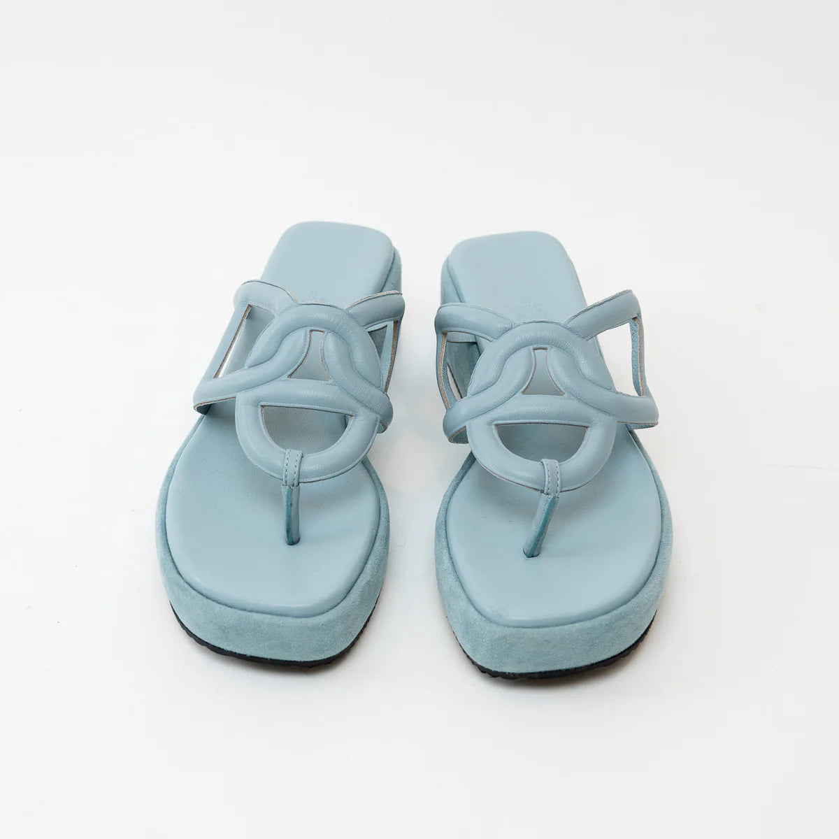 Hermes Veil D'eau Nappa Leather Chaine d'Ancre Gypsy Sandals Size 36 Coeur Cult Core