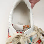 Gucci White Leather Woven Multicolor GG Sneakers Size 41 Coeur Cult Core