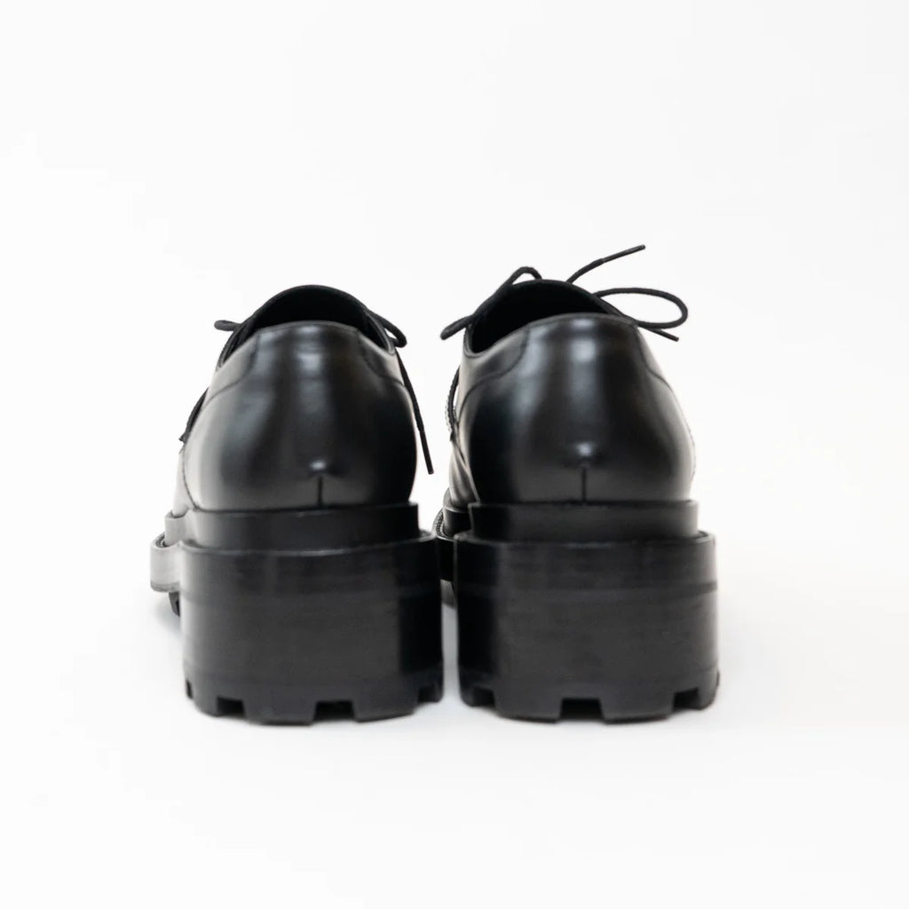 Hermes Black Calfskin Leather First Derby Loafers Size 38/40 Coeur Cult Core
