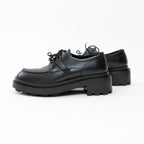 Hermes Black Calfskin Leather First Derby Loafers Size 38/40 Coeur Cult Core