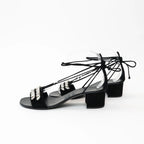 Guiseppe Zanotti Block Heel Sandals with Crystal Embellished Band Size 38 Coeur Cult Core