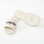 Christian Dior White Lambskin Embossed Every-D Slide Size 36 Coeur Cult Core