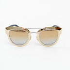 Dior Light Gold and Navy Double Bridge DiorChromic Sunglasses Coeur Cult Core