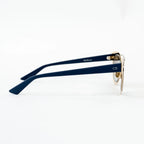 Dior Light Gold and Navy Double Bridge DiorChromic Sunglasses Coeur Cult Core
