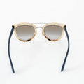 Dior Light Gold and Navy Double Bridge DiorChromic Sunglasses Coeur Cult Core